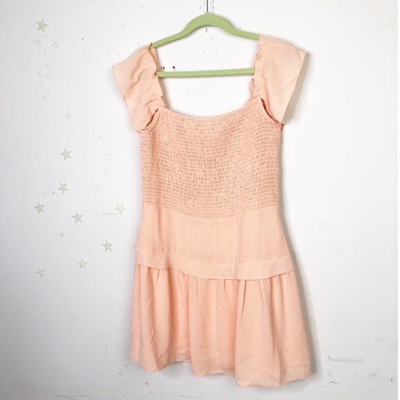 𝅺ALLIE & Jay smocked peach mini dress - Picture 8 of 11